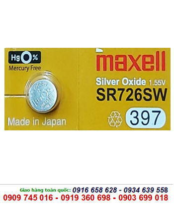 Maxell SR726SW-Pin 397, Pin Maxell SR726SW-397 silver oxide 1.55v (Xuất xứ Nhật)